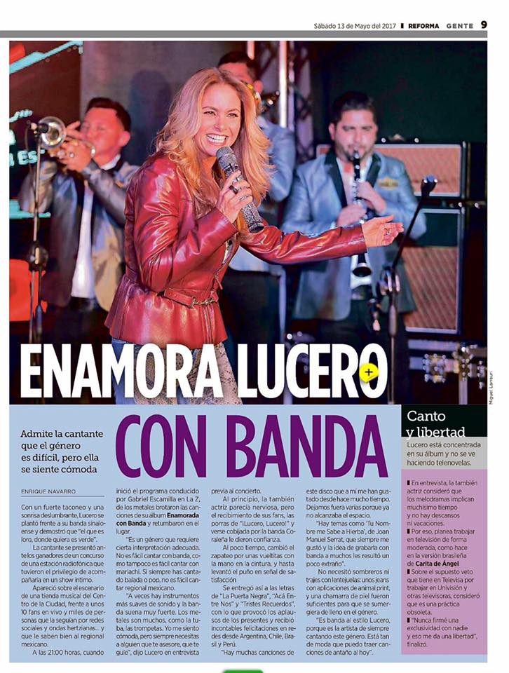 Lucero Enamora con Banda en Reforma
