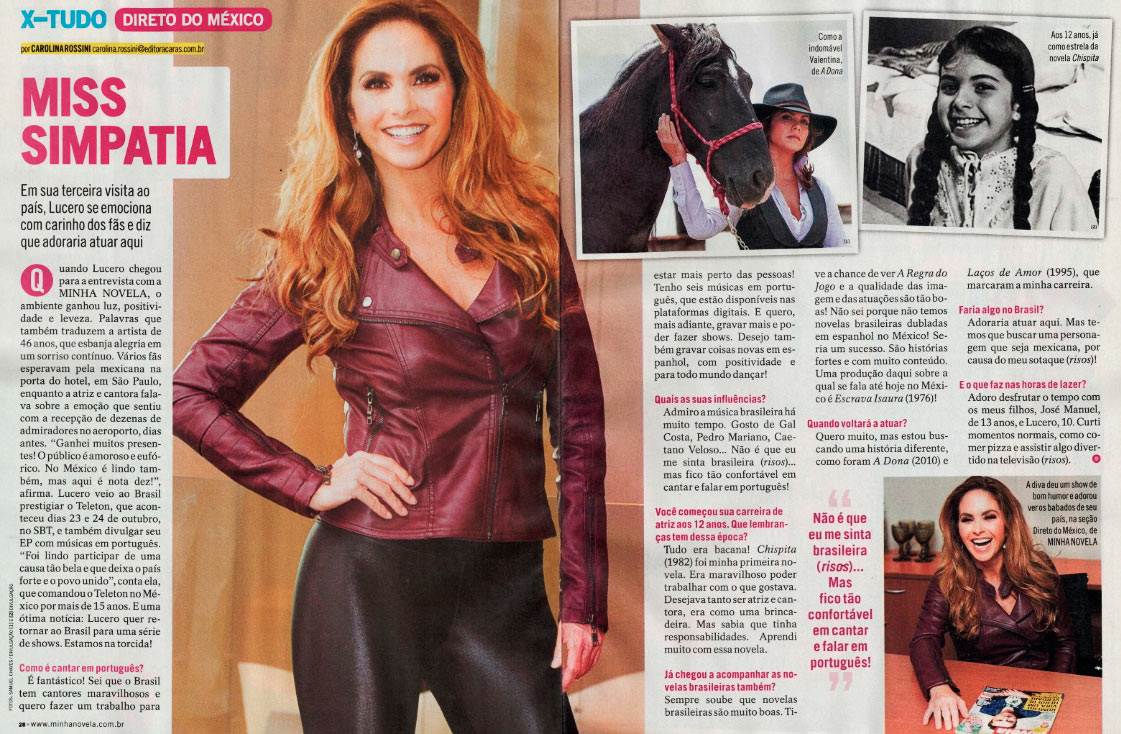 Lucero - Revista Minha Novela