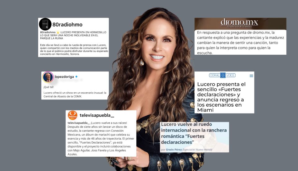 Lucero se apodera de los titulares con Fuertes Declaraciones