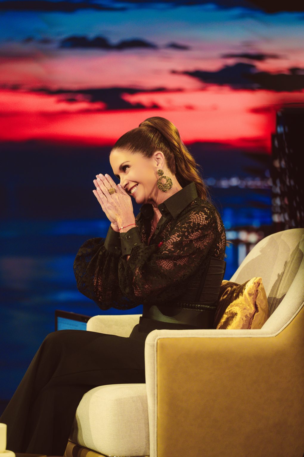Lucero en Gigantes con Don Francisco